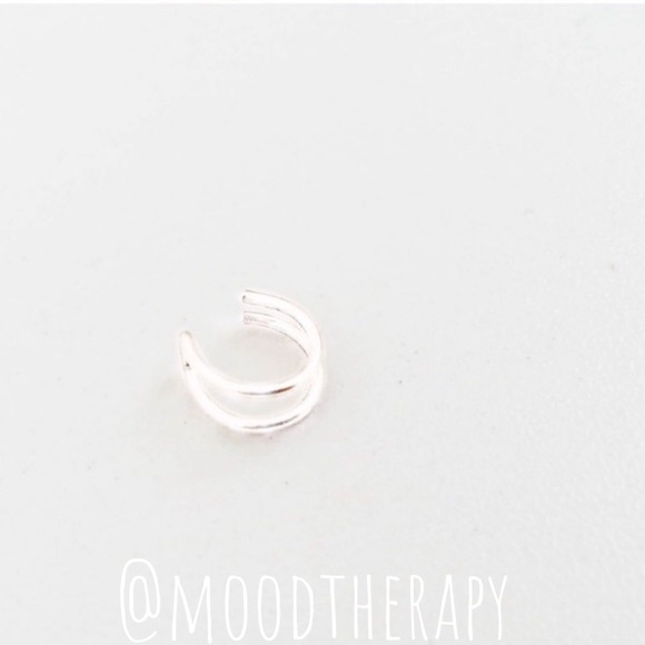 Fake Nose Ring Clip On Double Lip Cuff Faux Cartilage Earring Helix Upper Ear - Picture 3 of 7